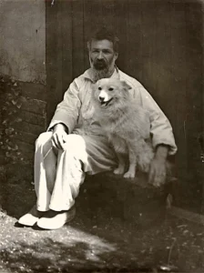 Constantin Brancusi (1876-1957) Selbstportrait mit Hund, um 1925