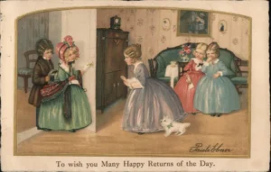 AK-SZ-Ebner, Pauline (1873-1949) 1915 To wish you Many Happy Returns of the Day