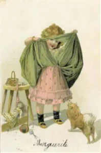 AKK 1918 Mädchen mit Spitz