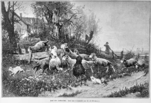 Auch eine Heldenthat. Nach dem Ölgemälde von Ernst Meißner. Die Gartenlaube (1883), S. 541