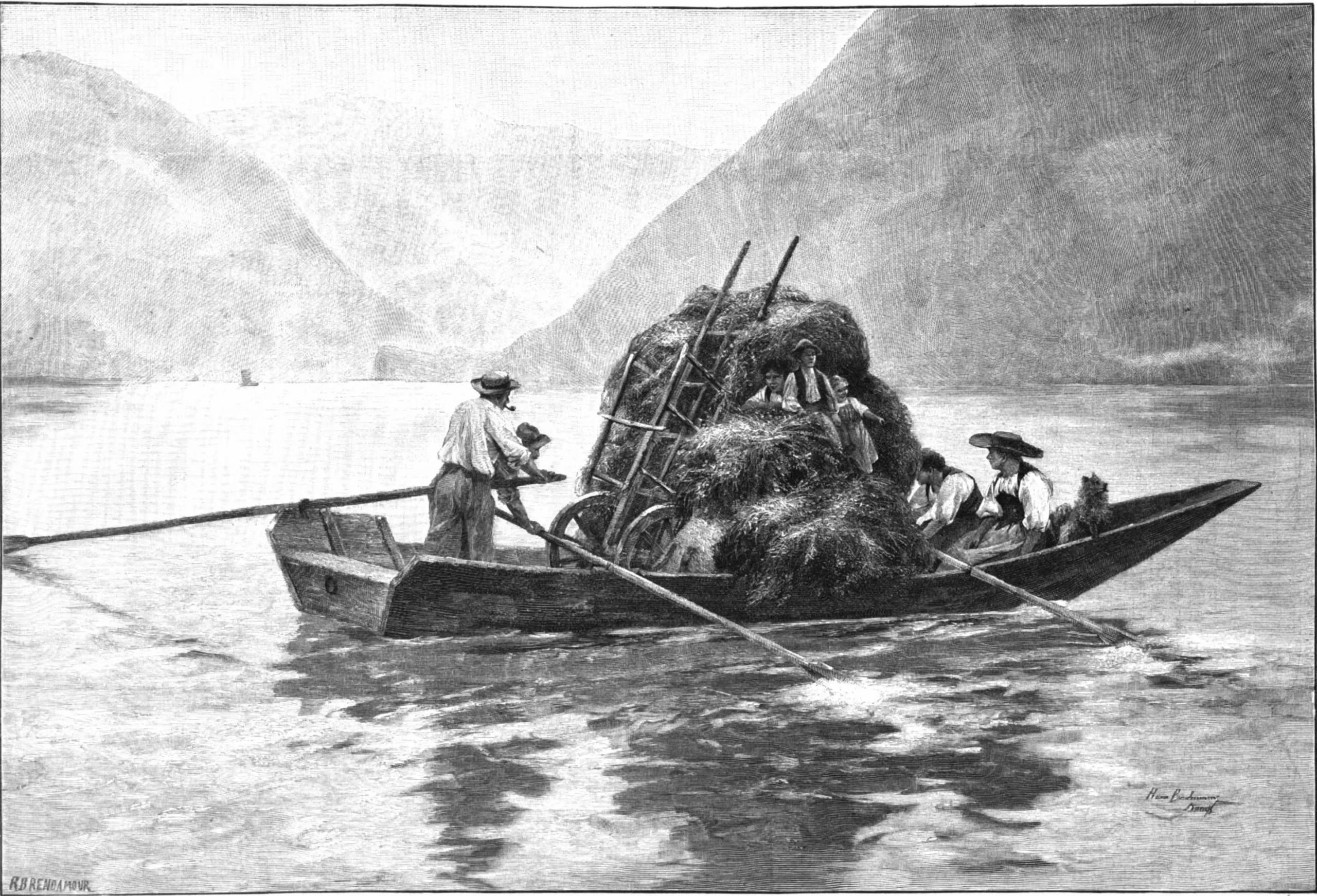 Bachmann-Hans-1852-–-1917-1898-Heimfahrt-im-Heuboot-in-Die-Gartenlaube-1898-S.-377