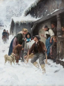 Bachmann, Hans (1852 – 1917) JJJJ Der Taufgang