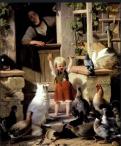 Becker-Jakob-1810-1872-JJJJ-Das-Kind-im-Huehnerstall