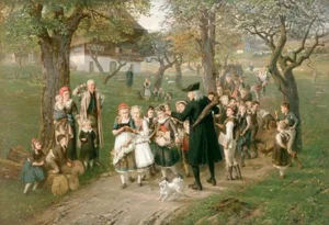 Beinke, Fritz (1842 – 1907) 1880 (ca.) Rückkehr vom Schulfeste