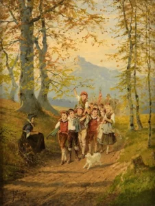 Beinke, Fritz (1842 – 1907) JJJJ Der Schulausflug