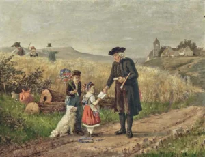 Beinke, Fritz (1842 – 1907) JJJJ Dorfpfarrer mit zwei Kindern