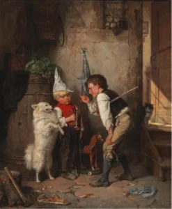 Böker, Karl (1836 – 1905) 1868 Die kleinen Rekruten
(siehe auch Beinke!)