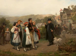 Böker, Karl (1836 – 1905) 1870 Gang zur Kirmes im Glottertal