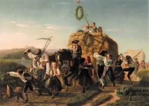 Boettcher, Christian Eduard (1818 – 1889), 1862, Der Erntezug