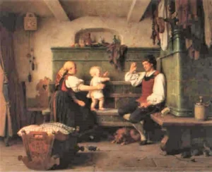 Boettcher, Christian Eduard (1818 – 1889) 1866 Glückliche Menschen in der Hütte