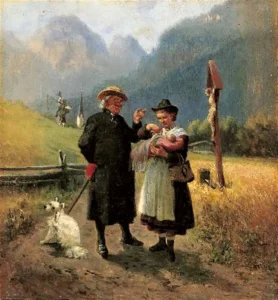 Braun, Louis Ludwig (1836 – 1916) JJJJ Die Ermahnung des Pastors