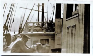Capt. Henry Bune an Bord der Benjamin, Bj. 1883, undatiert