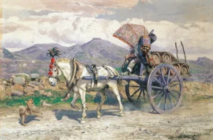 Coleman, Enrico (1846 - 1911) JJJJ Weintransport