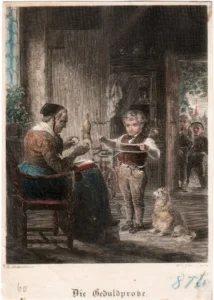 Die Geduldsprobe, William Colley Wrankmore, Stahlstich, nach H. Kretzschmer
