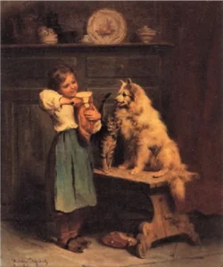 Dieffenbach, Anton Heinrich (1831 – 1914) 1867 Afternoon Snack