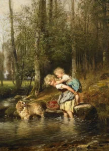 Dieffenbach, Anton Heinrich (1831 – 1914) 1914 Rast im Wald