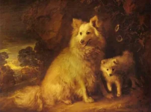 Gainsborough, Thomas (1727 – 1788) 1777 (ca.) Pomeranian Bitch and Puppy