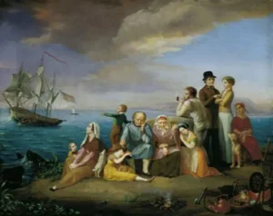 Harsewinkel, Franz-Wilhelm (1796 – 1872) 1850 (ca.) Die Auswanderer nach Amerika, Westfaelisches-Landesmuseum Münster