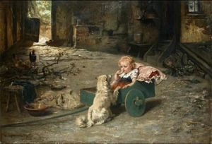 Hildebrand, Ernst (1833 – 1924) JJJJ Spielkameraden