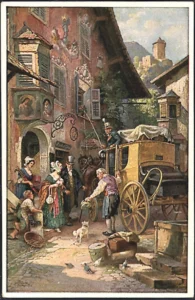 Hochzeitskutsche wartet auf Brautleute
Frank, Josef (1873 - 1941)