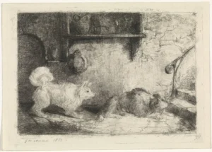 Jacob de Jonge, Johan Karel (1828 – 1880) JJJJ Twee honden (Rijks Museum, Amsterdam)