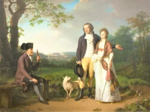 Juel, Jens (1745 – 1802) JJJJ Niels Ryberg mit seinem Sohn Johan Christian und seiner Schwiegertochter Engelke, geb. Falb , Statens Museum for Art