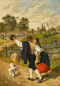 Merté, Heinrich (1838–1917) JJJJ Der Spaziergang