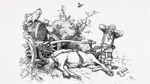 NNNN JJJJ Illustration zu dem Märchen der Gebr. Grimm ,,Der Hund und der Sperling''