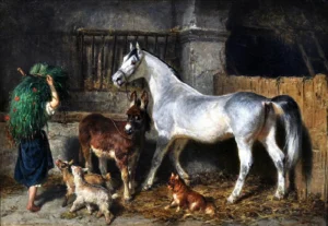 Palizzi, Filippo (1818 – 1899) JJJJ Im Stall