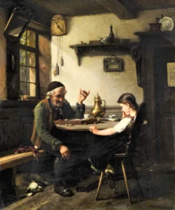 Plathner, Hermann (1831 – 1902) 1870 Eine Partie Dambrett