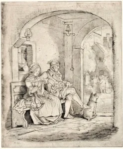 Richter-Adrian-Ludwig-1803-1884-1856-Hermann-und-Dorothea-Illustration-zu-Goethe-Album-Georg-Wigands-Verl.-Leipzig