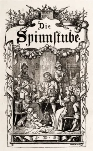 Richter, Adrian Ludwig (1803 - 1884) 1860 Die Spinnstube - Titelblatt