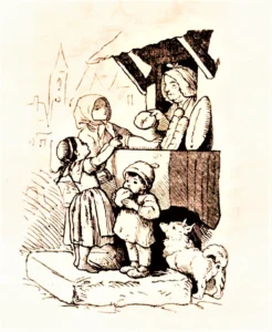 Richter-Adrian-Ludwig-1803-1884-1862-aus-dem-Buch-Es-war-einmal-S.-51-Die-Ammenuhr.