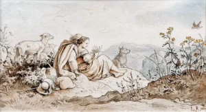 Richter, Adrian Ludwig (1803 - 1884) 1864 Auf Bergeshöhen