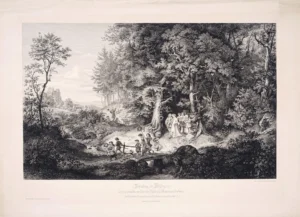 Richter, Adrian Ludwig (1803 - 1884) 1866 Brautzug im Frühling (gedruckt 1867)