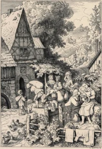 Richter-Adrian-Ludwig-1803-1884-1866-Zur-Muehle-in-Unser-taeglich-Brot.