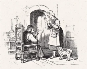 Richter, Adrian Ludwig (1803 - 1884) 1870 ,,Sie nahm also ihre Zuflucht zu dem trostreichen Seelenpfleger . . .''J. K. A. Musäus - Volksmärchen der Deutschen