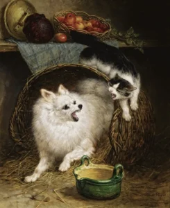Ronner-Knip, Henriette (1821 – 1909) 1865 Der Eindringling