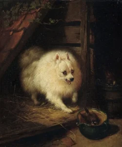 Ronner-Knip, Henriette (1821 – 1909) JJJJ An Unwelcome Intruder