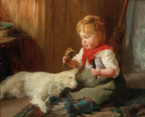 Schlesinger, Felix (1833 – 1910) JJJJ The young Hairdresser