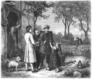 Schuback, Emil Gottlieb (1820–1902) 1870 Die Abreise, in ,,Die_Gartenlaube'' S. 492