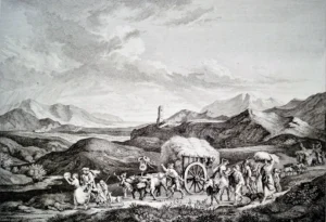 Stölzel, Christian Ernst (1792 - 1837) JJJJ nach einem Gemälde von Richter, Adrian Ludwig (1803 - 1884) Erntezug in der römischen Campagna