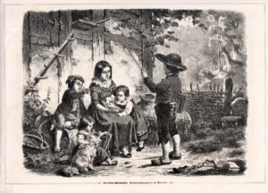 Werner-Hermann-1816-1905-1864-Der-kleine-Schulmeister.