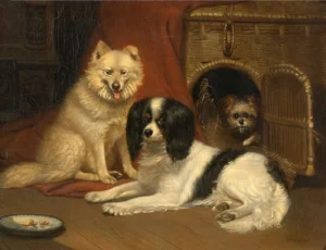 te Gempt, Bernard (1826 – 1879) JJJJ Drei Hunde