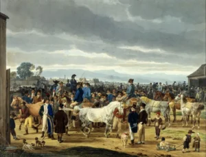 von Kobell, Wilhelm (1766 – 1853) 1802 Pferdemarkt, Frankfurt am Main
