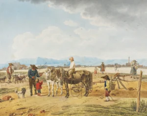 von Kobell, Wilhelm (1766 – 1853) 1803 Begegnung auf der Landstraße