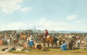 von Kobell, Wilhelm (1766 – 1853) 1820 Viehmarkt in Konstanz am Bodensee