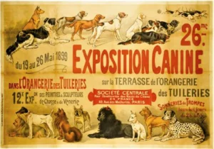 Plakat der Hunde-Ausstellung Paris1899