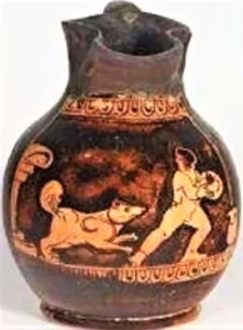 Attisch-rotfigurige Oinochoe, ca. 450 - 415 v. Chr., Athen, Antikensammlung, © Staatliche Museen zu Berlin