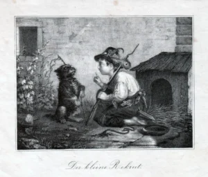 Bild-Vorlage für Lithophanie Blair - Der kleine Rekrut, nach F. Dürck, 1848.